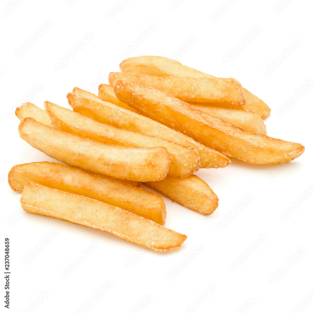 French Fried Potatoes isolated on white background French Fried Potatoes isolated on white background