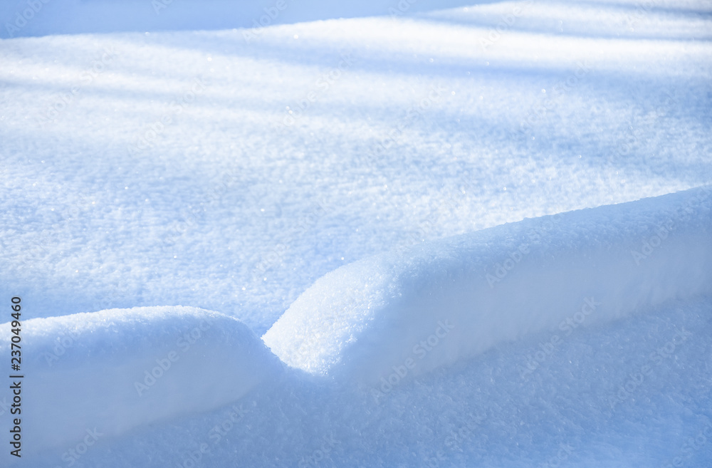 snowdrift of snow in the winter park, winter background