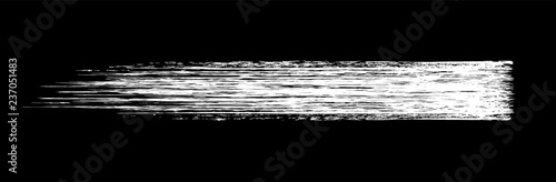Vector make-up cosmetic white mascara brush stroke texture design isolated on black background. Realistic mascara smear template