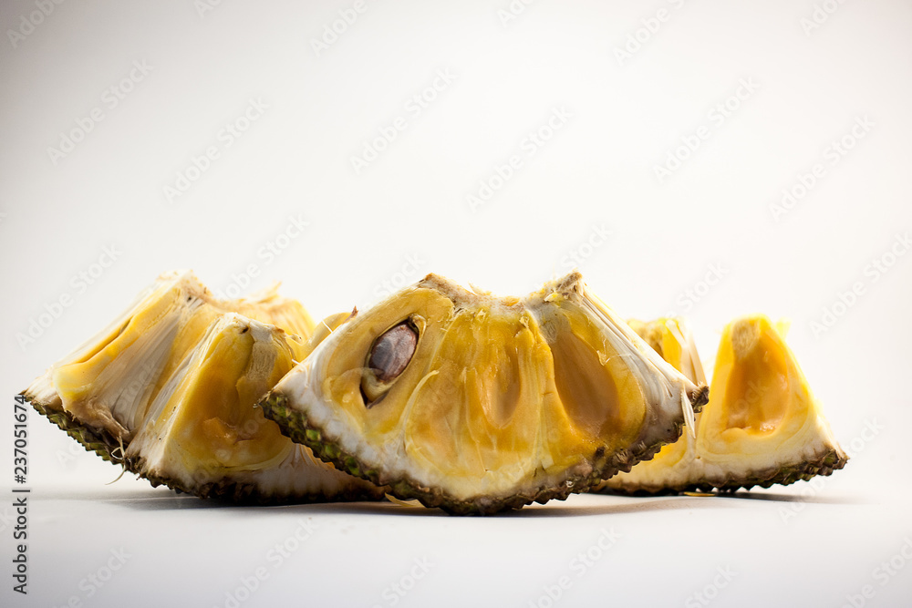 Ripe Jackfruit isolated on white Ripe Jackfruit isolated on white