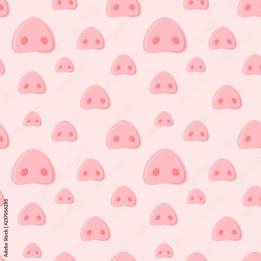 Seamless pattern with pigs noses. Vector illustration. Seamless pattern with pigs noses. Vector illustration.