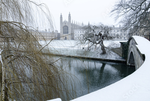 Snowy King's College, Cambridge photo