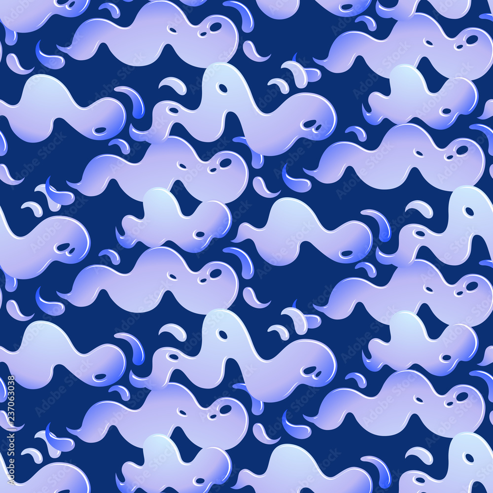 Wavy clouds seamless pattern background Wavy clouds seamless pattern background