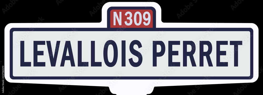 LEVALLOIS PERRET - Ancien panneau entrée d'agglomération