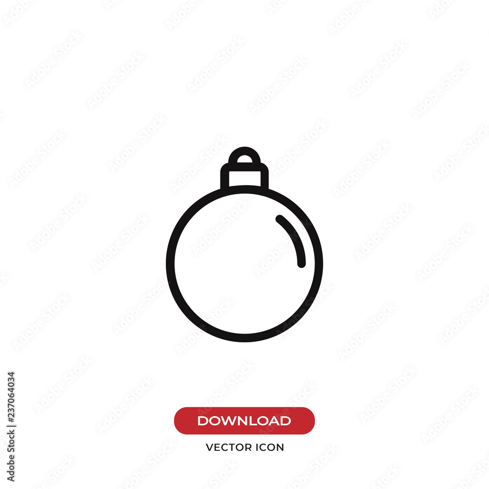 Christmas ball vector icon Christmas ball vector icon