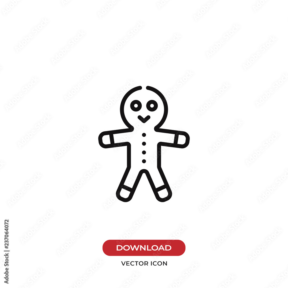 Gingerbread vector icon Gingerbread vector icon