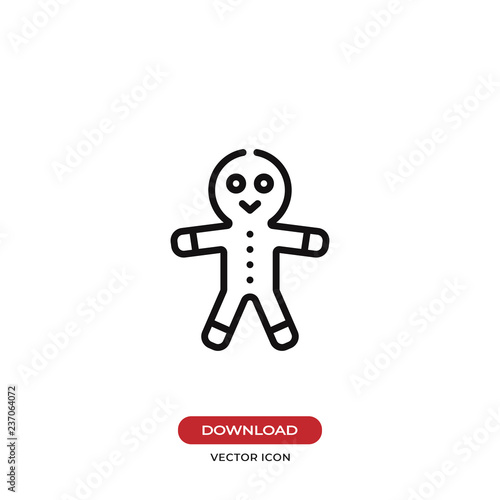 Gingerbread vector icon