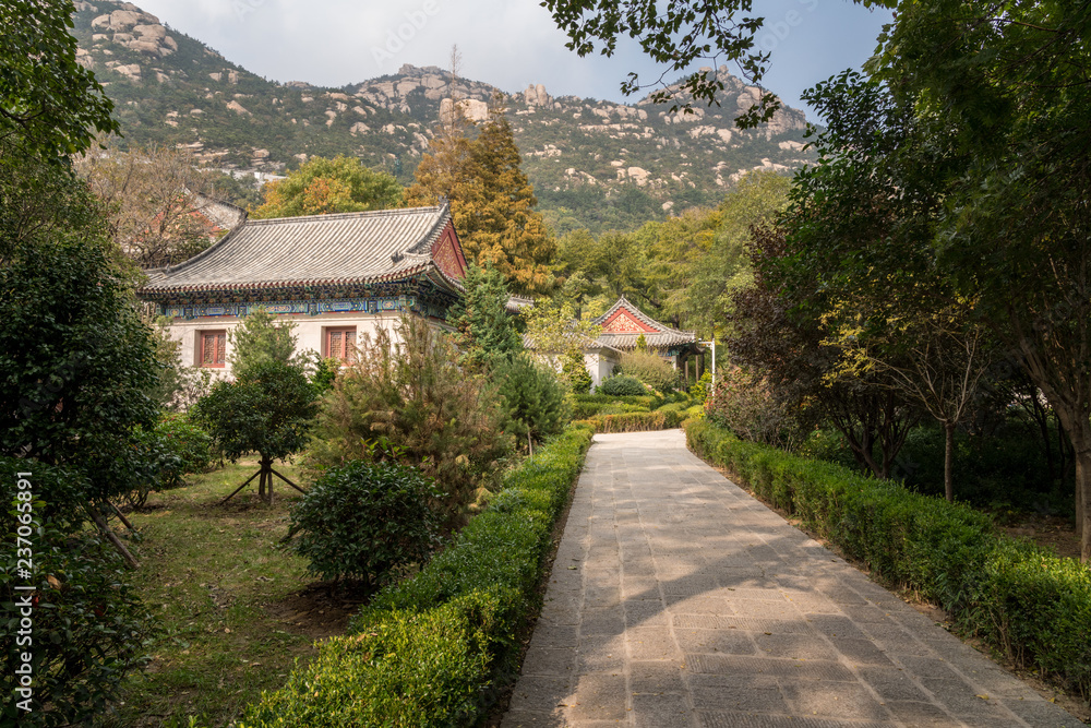 Mountain behind Temple of Supreme Purity of Tai Qing Gong at Laoshan