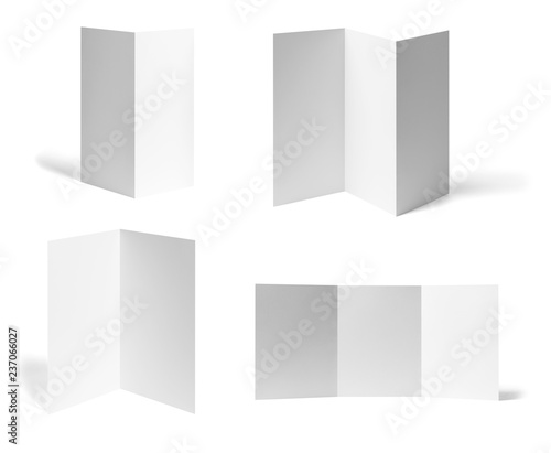 folded leaflet white blank paper template book desktop calendar © Lumos sp