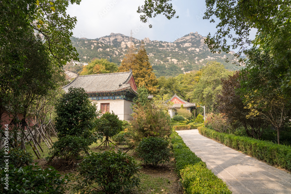 Mountain behind Temple of Supreme Purity of Tai Qing Gong at Laoshan Mountain behind Temple of Supreme Purity of Tai Qing Gong at Laoshan