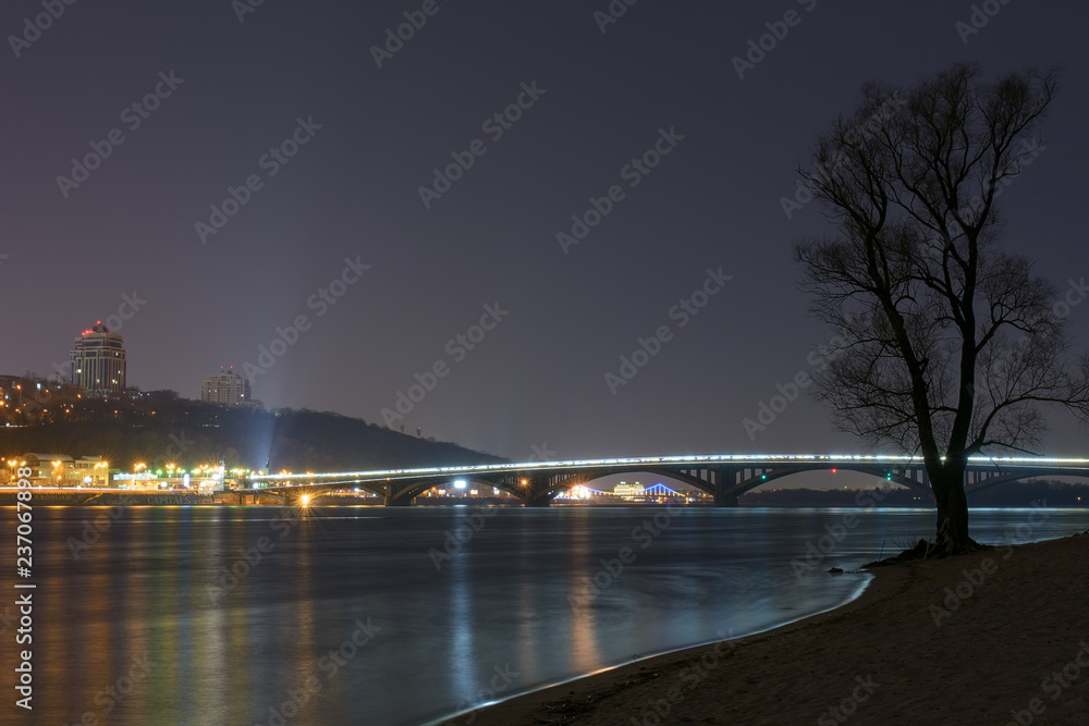 Night Kyiv, Ukraine in the spring