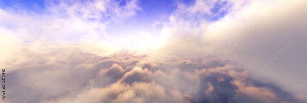 Over the clouds, A panorama of clouds