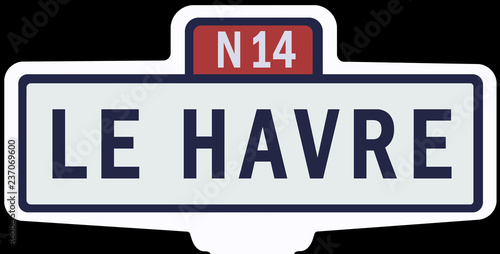 LE HAVRE - Ancien panneau entrée d'agglomération 