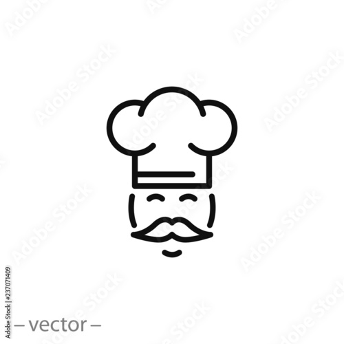 flat Vector icon - illustration of Chef icon