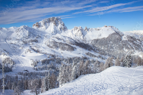 view of Nassfele ski resort  Austrian Alps