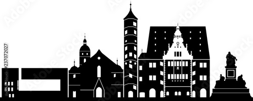 Schweinfurt skyline detailliert // Vektor