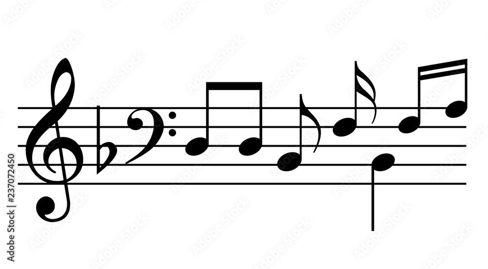 Fototapeta Music notes vector icon