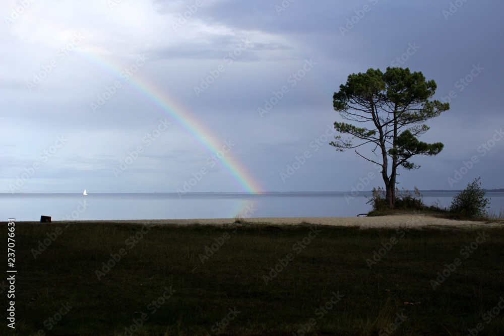 Biscarrosse - Arc en ciel sur le Lac Sanguinet Biscarrosse - Arc en ciel sur le Lac Sanguinet
