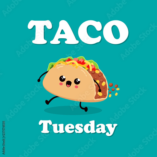 poster design with taco character