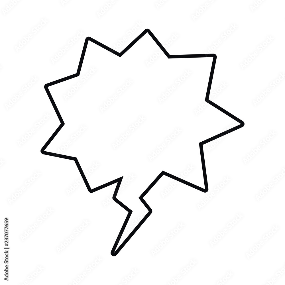 speech bubble in comic isolated icon speech bubble in comic isolated icon