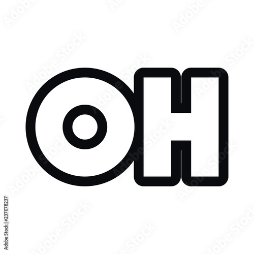 oh comic words isolated icon