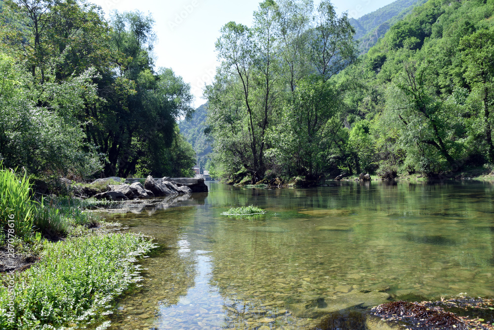 Treska river in Matka canyon. Skopje, Macedonia. Treska river in Matka canyon. Skopje, Macedonia.