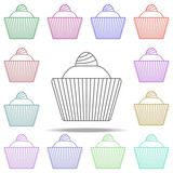 candy wrapper line icon. Elements of Chocolate in multi color style icons. Simple icon for websites, web design, mobile app, info graphics