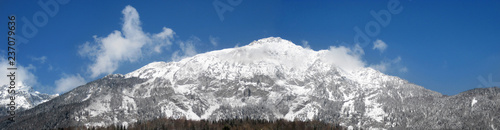 Beautiful landscape mountain and snow Panorama background