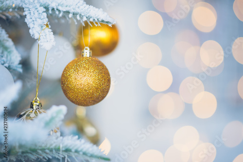 Christmas decoration on abstract background.