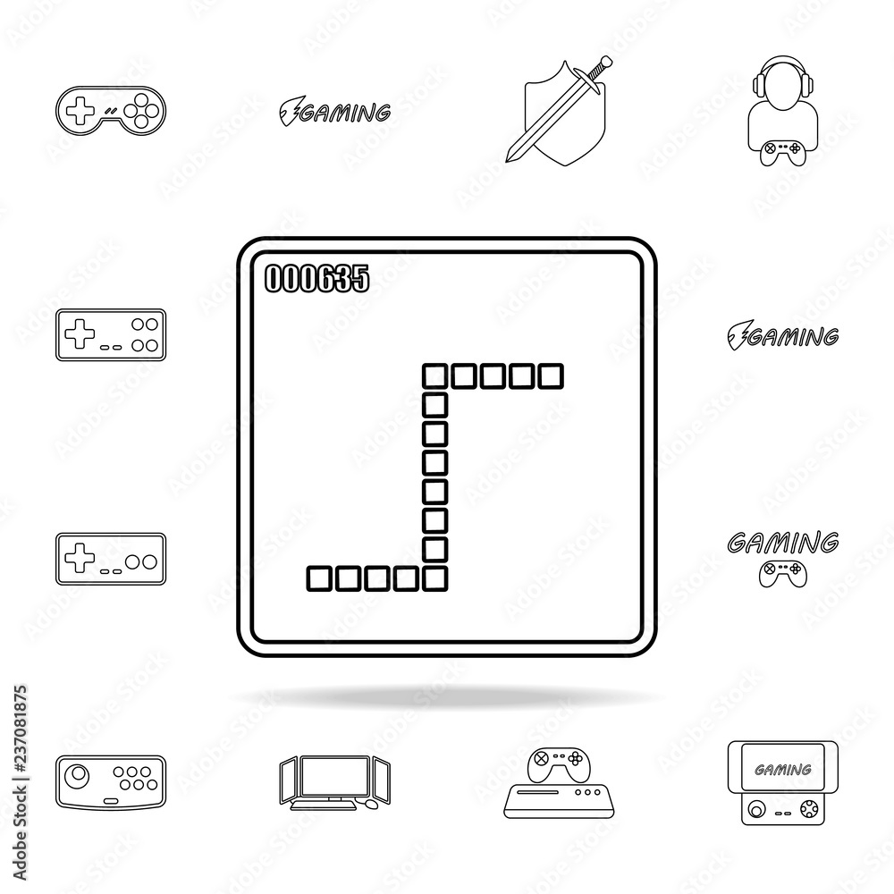 tetris icon. gaming icons universal set for web and mobile tetris icon. gaming icons universal set for web and mobile
