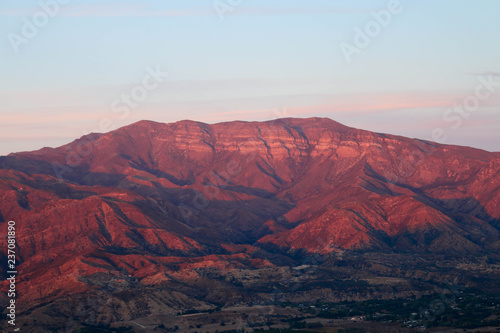 The Pink Moment in Ojai Mountains 