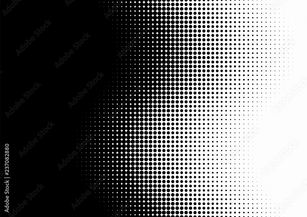 Screentone Graphics_Halftone Gradation_Black Dots 