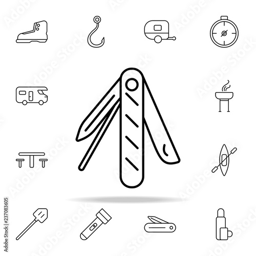 folding knife line icon. camping icons universal set for web and mobile