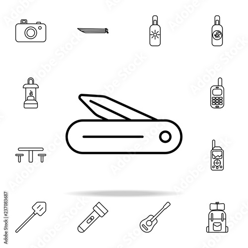 folding knife line icon. camping icons universal set for web and mobile