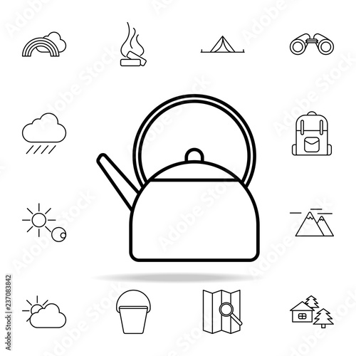 kettle line icon. camping icons universal set for web and mobile
