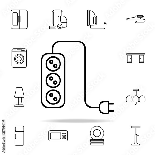 electrical extension cord line icon. home things icons universal set for web and mobile