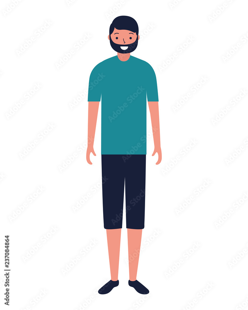 man standing character white background man standing character white background