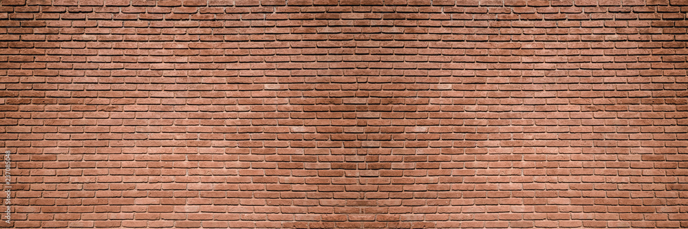Fototapeta brick wall, wide panorama of masonry