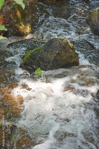 Water Rushing Over Rocks