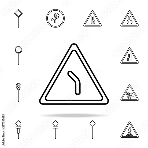 abrupt turn icon. road sign icons universal set for web and mobile
