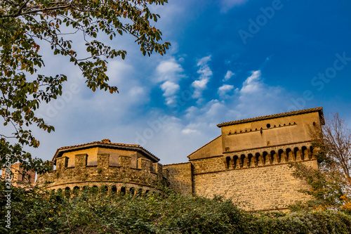 Bilde på lerret The walls and castle of the Exarchic Monastery of Saint Mary in Grottaferrata, Greek Abbey of Saint Nilus, founded by St