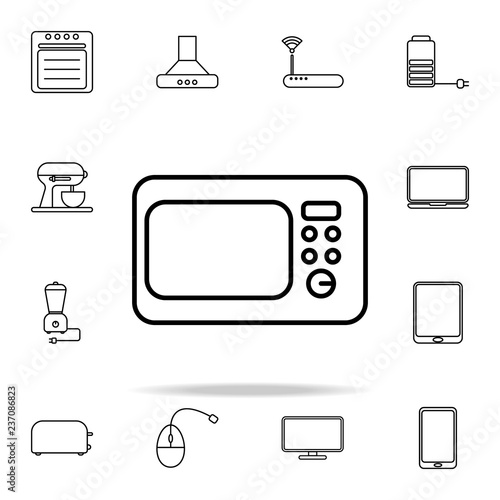 microwave outline icon. Technology icons universal set for web and mobile