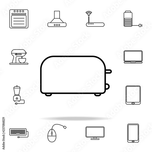 toaster outline icon. Technology icons universal set for web and mobile