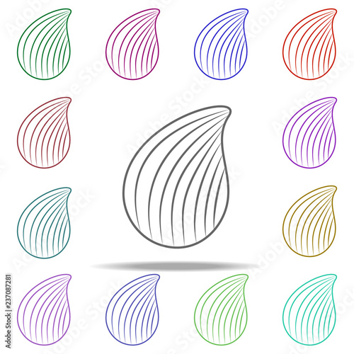 Cocoa beans line icon. Elements of Chocolate in multi color style icons. Simple icon for websites, web design, mobile app, info graphics