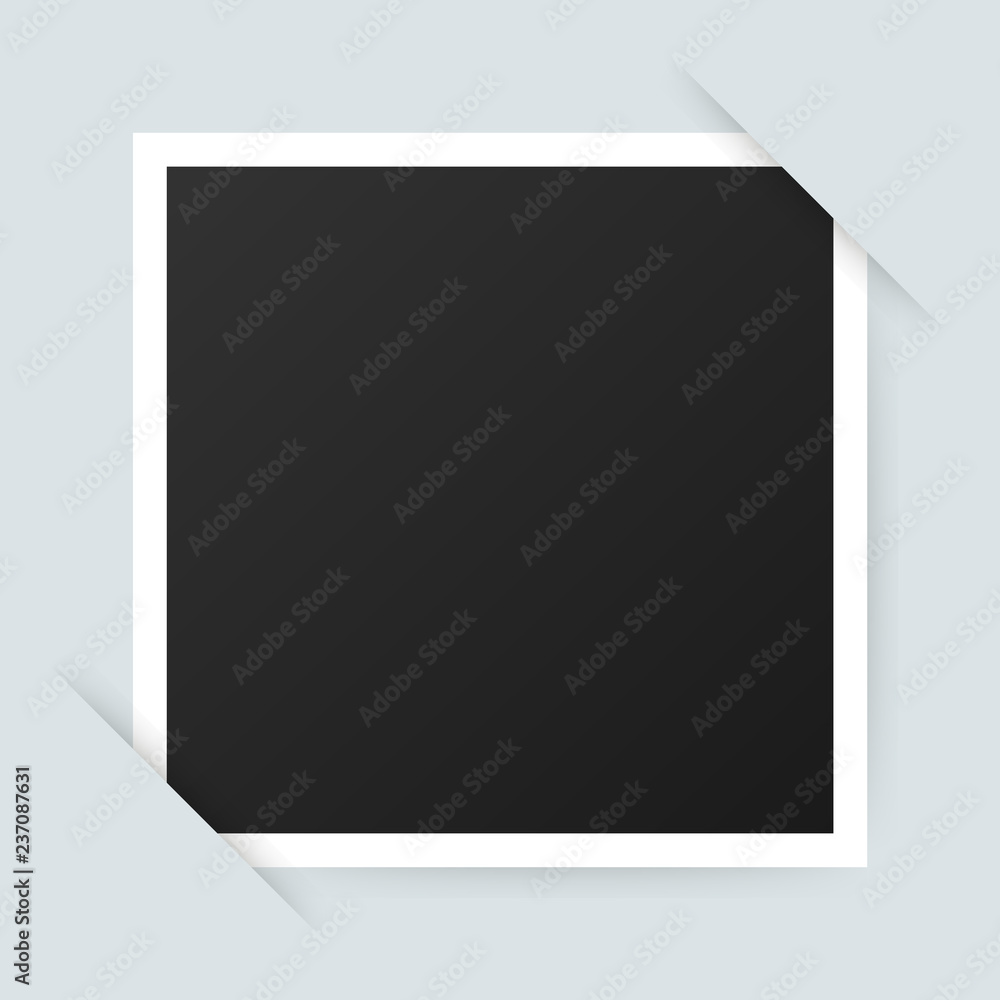 Vector Photo frame mockup design. Realistic photograph with blank space for your image. Vector illustration. Vector Photo frame mockup design. Realistic photograph with blank space for your image. Vector illustration.