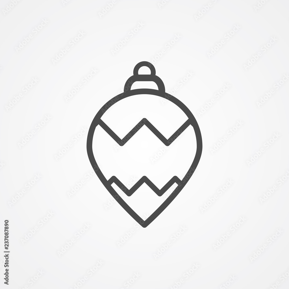 Christmas bauble vector icon sign symbol Christmas bauble vector icon sign symbol