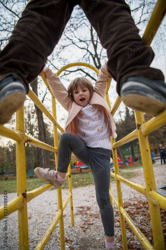 Fototapeta premium kids in park playground