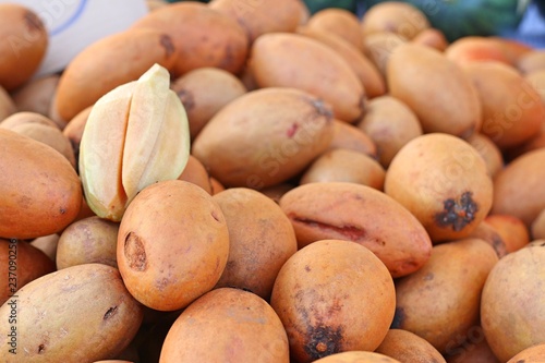 Sapodilla fruit at street food