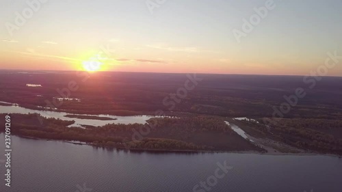 Wallpaper Mural River sunset aerial Torontodigital.ca
