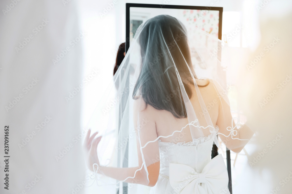 Bridesmaid dress rehearsal at the tailor shop.